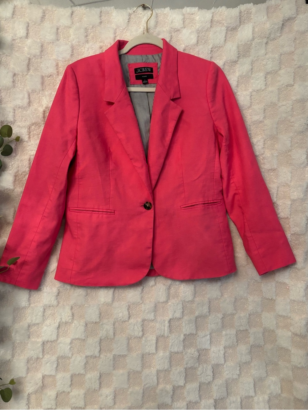 J.Crew Women's Pink Tailored Blazer